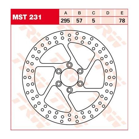 BRAKE ROTOR FIXED 295 ROUND FRONT