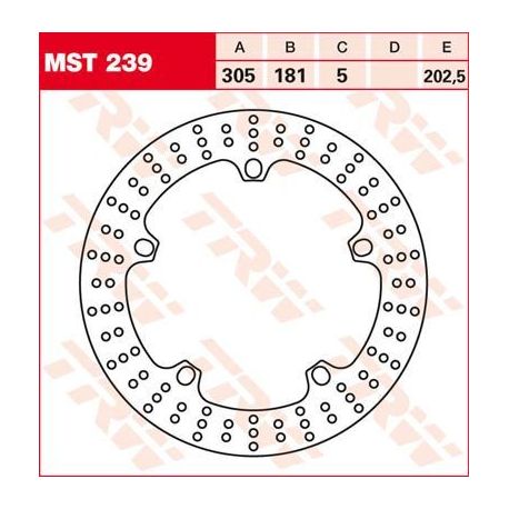 BRAKE ROTOR FIXED 305 ROUND FRONT