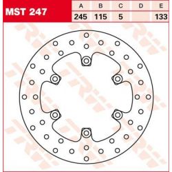 BRAKE ROTOR FIXED 245 ROUND FRONT/REAR