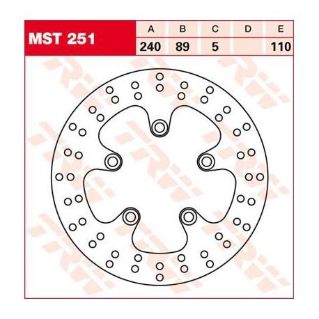 BRAKE ROTOR FIXED 240 ROUND REAR