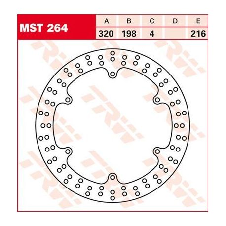 BRAKE ROTOR FIXED 320 ROUND FRONT