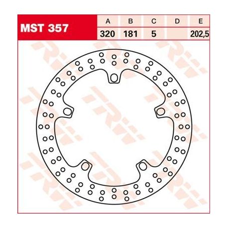 BRAKE ROTOR FIXED 320 ROUND FRONT