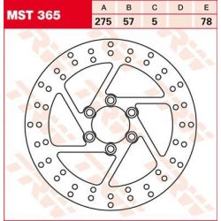 BRAKE ROTOR ROUND FIXED 275 REAR