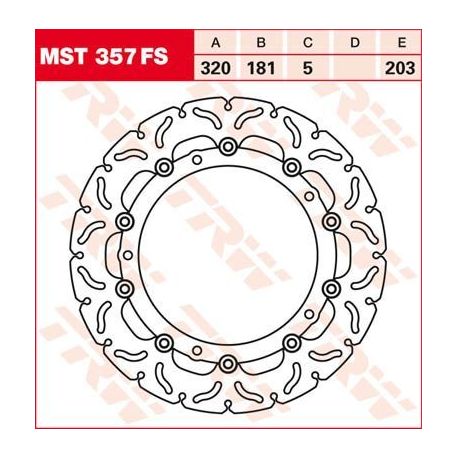 BRAKE ROTOR FLOATING 320 CONTOUR FRONT