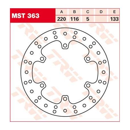 BRAKE ROTOR FIXED 220 ROUND REAR