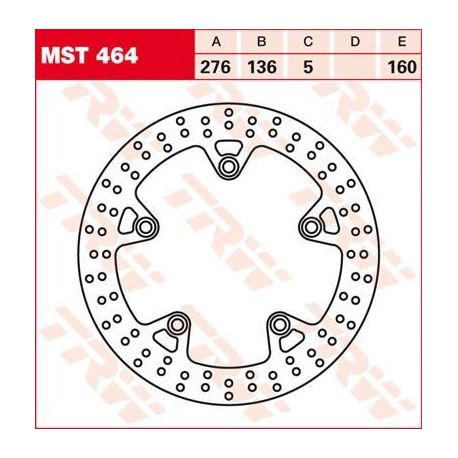 BRAKE ROTOR FIXED 276 ROUND REAR