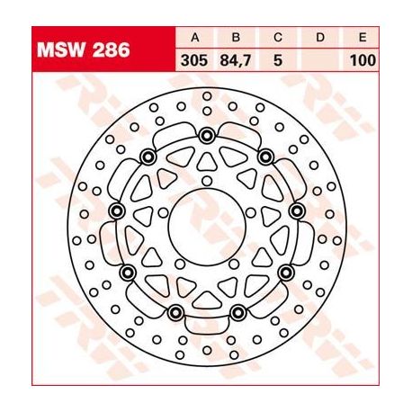 BRAKE ROTOR FIXED 305 ROUND FRONT