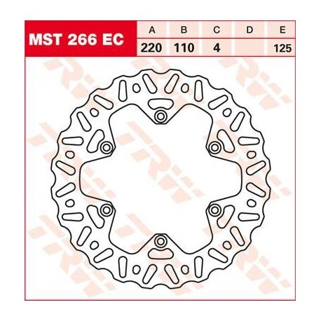 BRAKE ROTOR FIXED EC-CROSS-DESIGN WAVE