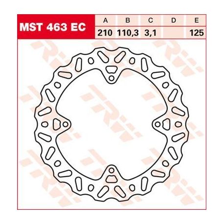 BRAKE ROTOR FIXED EC-CROSS-DESIGN WAVE