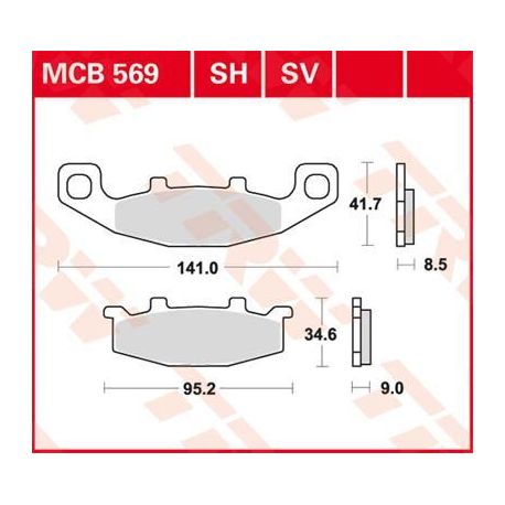 BRAKE PAD SV SINTER PERFORMANCE