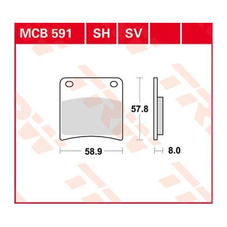 BRAKE PAD SV SINTER PERFORMANCE