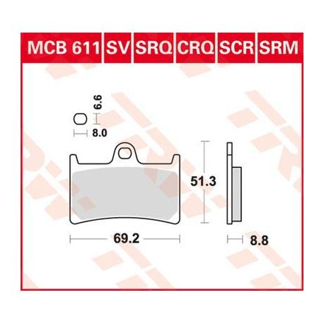 BRAKE PAD CRQ CARBON RACING