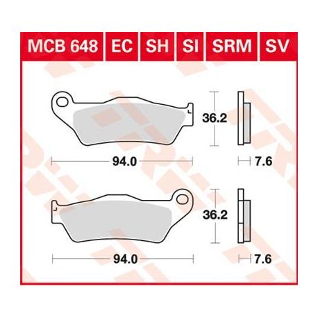 BRAKE PAD SH SINTER PERFORMANCE STREET & ROAD TRACKS