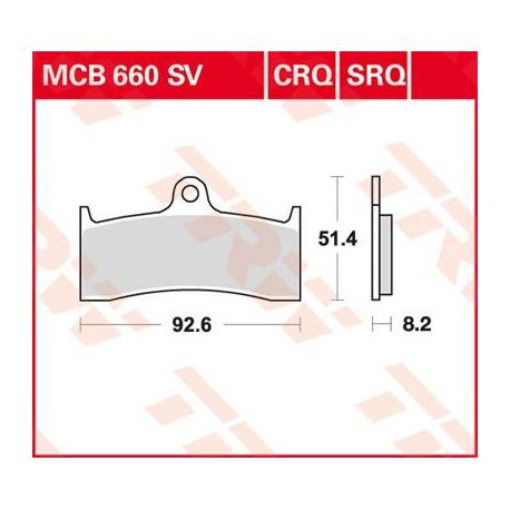 BRAKE PAD SV SINTER PERFORMANCE STREET