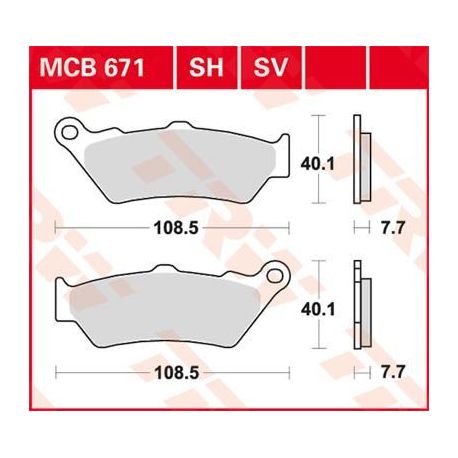 BRAKE PAD SV SINTER PERFORMANCE STREET