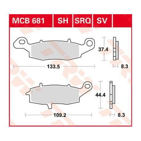 BRAKE PAD SV SINTER PERFORMANCE STREET