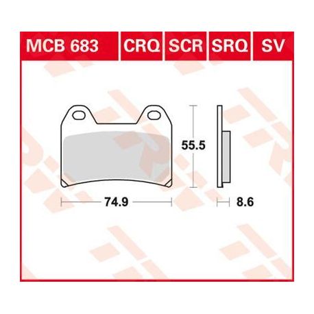 BRAKE PAD CRQ HYPER-CARBON RACING