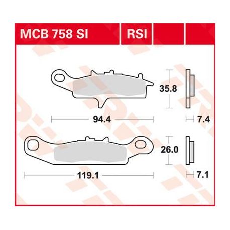 BRAKE PAD SI SINTER OFFROAD