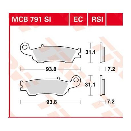 BRAKE PAD SI SINTER OFFROAD