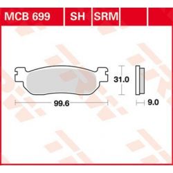 BRAKE PAD SRM SINTER SCOOTER 125