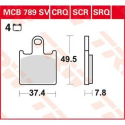 BRAKE PAD SCR SINTER CARBON RACE LONGLIFE