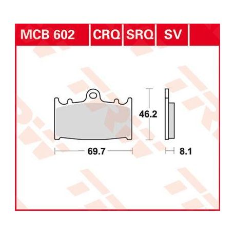 BRAKE PAD ALLROUND ORGANIC STANDARD