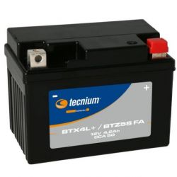 Batterie TECNIUM sans entretien activé usine - BTX4L+/BTZ5S