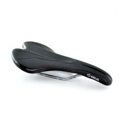 Selle de vélo VELO Miles Rails Cr-Mo. Pour homme. Noir