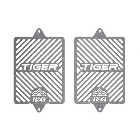 Protections de radiateur gravée R&G RACING (paire) - inox Tiger 850 Sport