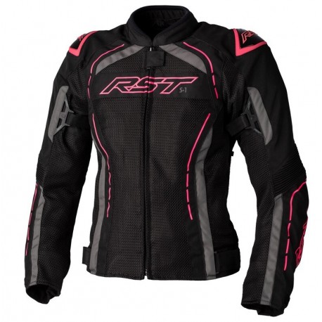 Veste femme RST S1 Mesh CE textile - rose fluo taille L