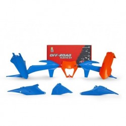 Kit plastiques RACETECH orange/bleu KTM