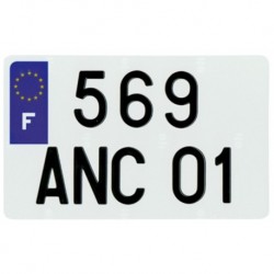 10 plaques d'immatriculation alu PRO PLAQUES FNI type F 210x130 