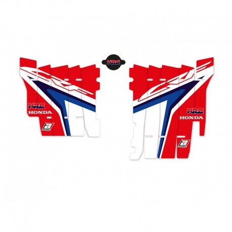 Kit déco de cache radiateur BLACKBIRD Replica Team HRC 2020 Honda