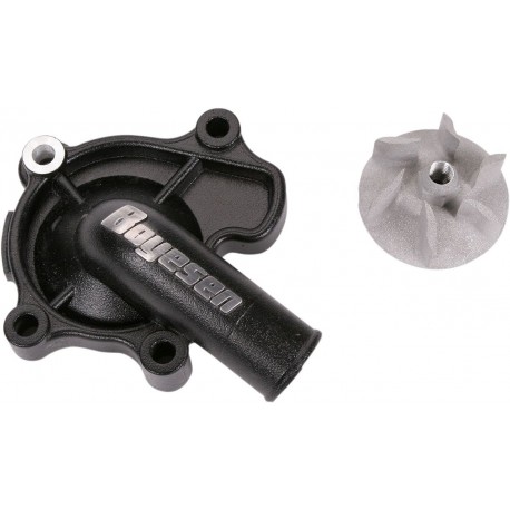 WATER PUMP COVER & IMPELLER KIT SUPERCOOLER ALUMINUM BLACK