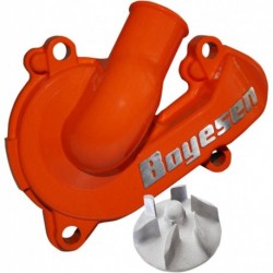 WATER PUMP COVER & IMPELLER KIT SUPERCOOLER ALUMINUM ORANGE