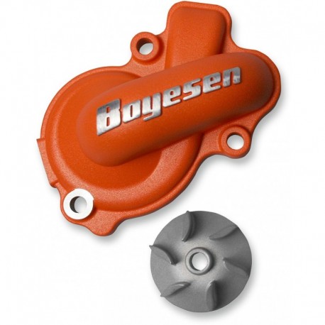 WATER PUMP COVER & IMPELLER KIT SUPERCOOLER ALUMINUM ORANGE