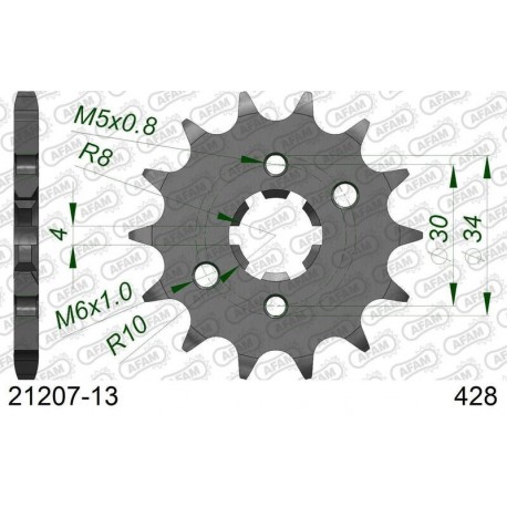 Pignon AFAM acier standard 21207 - 428